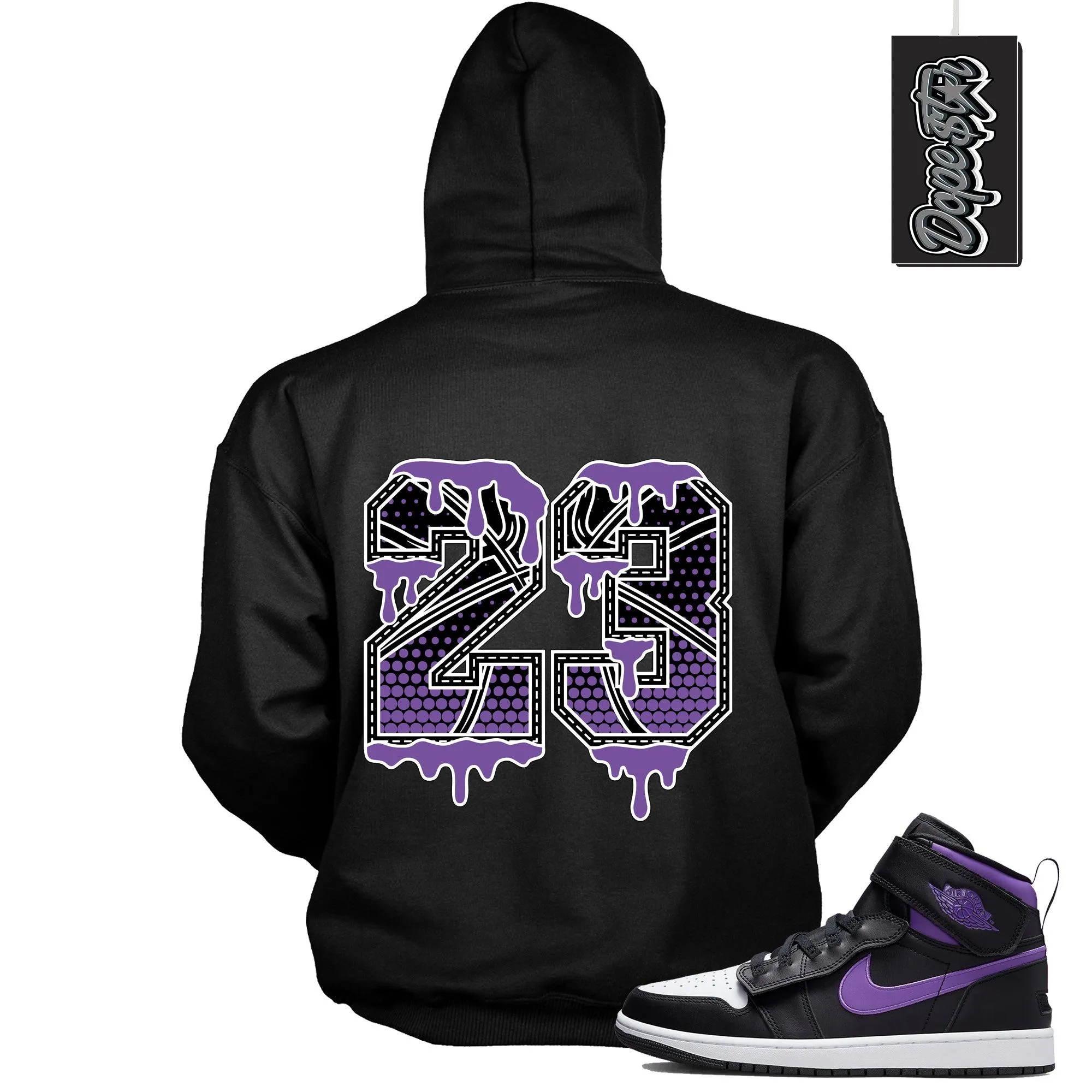 1 High FlyEase Black Bright Violet Hoodie 23 Ball