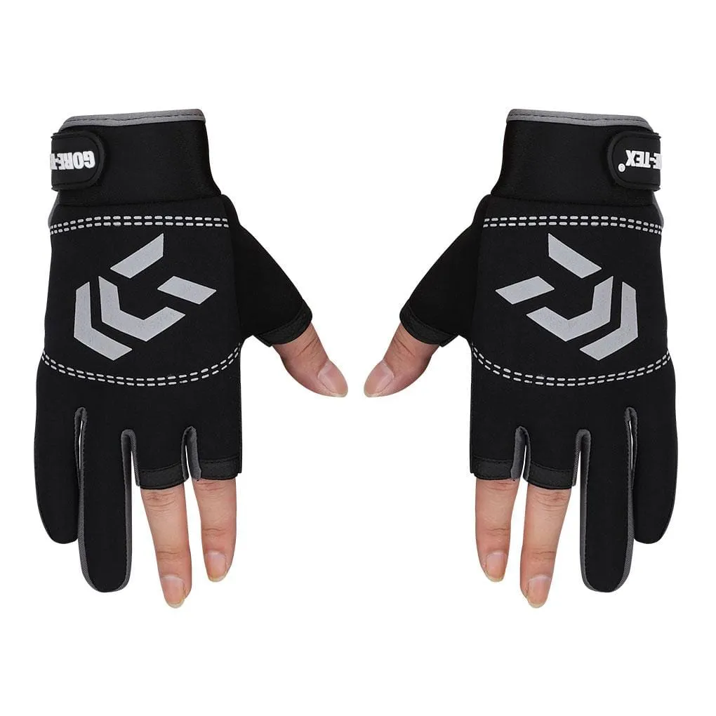 1 Pair Fishing Gloves Men Women Outdoor Fishing Anti-slip 3 Cut Finger Sports Fish Equipment Angling SBR Gloves