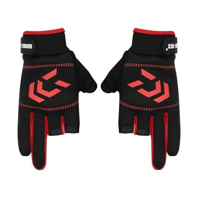 1 Pair Fishing Gloves Men Women Outdoor Fishing Anti-slip 3 Cut Finger Sports Fish Equipment Angling SBR Gloves