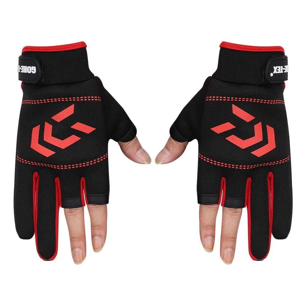 1 Pair Fishing Gloves Men Women Outdoor Fishing Anti-slip 3 Cut Finger Sports Fish Equipment Angling SBR Gloves