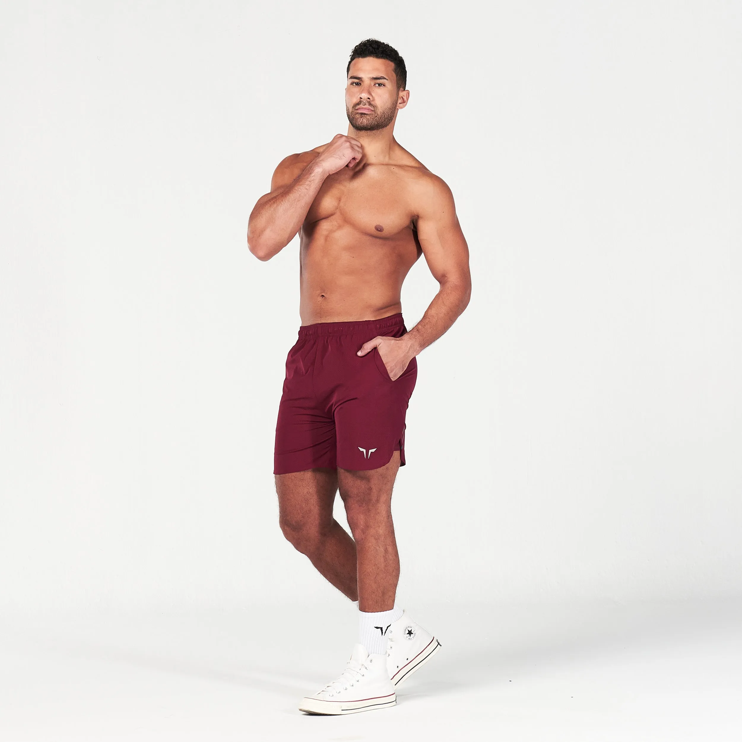 2-in-1 Dry Tech Shorts - Maroon