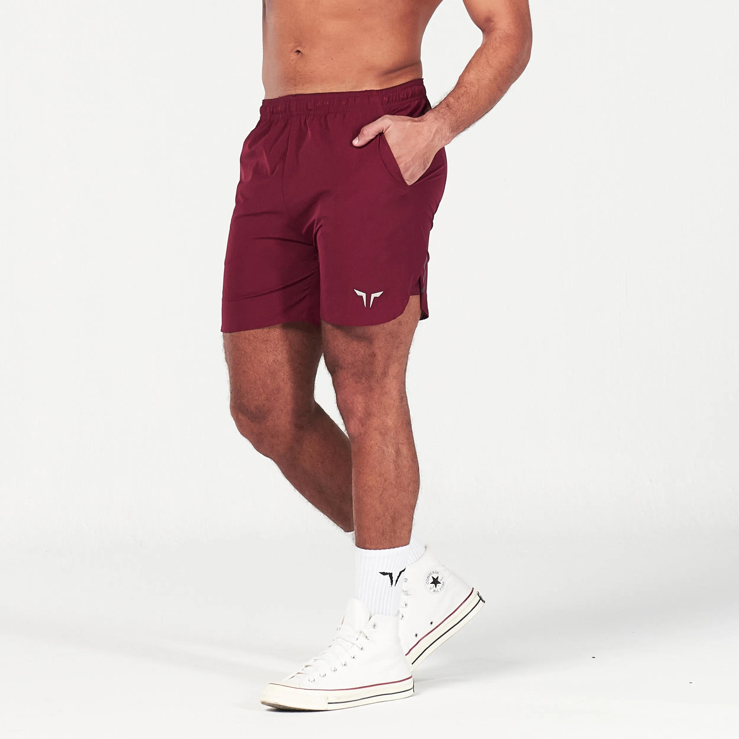 2-in-1 Dry Tech Shorts - Maroon