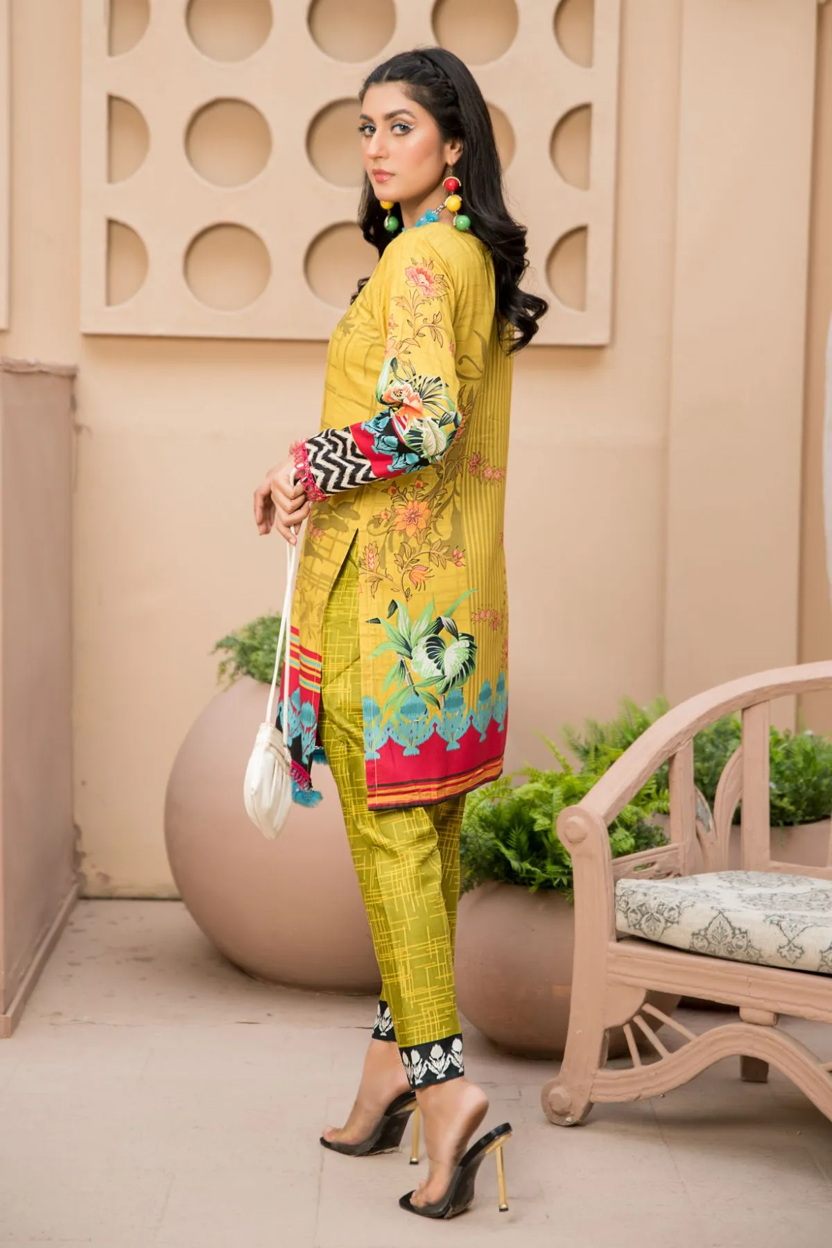 2PC Anarkali Digital Linen 07