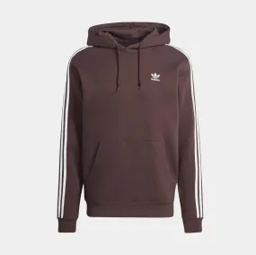 3 Stripe Mens Hoodie (Brown)