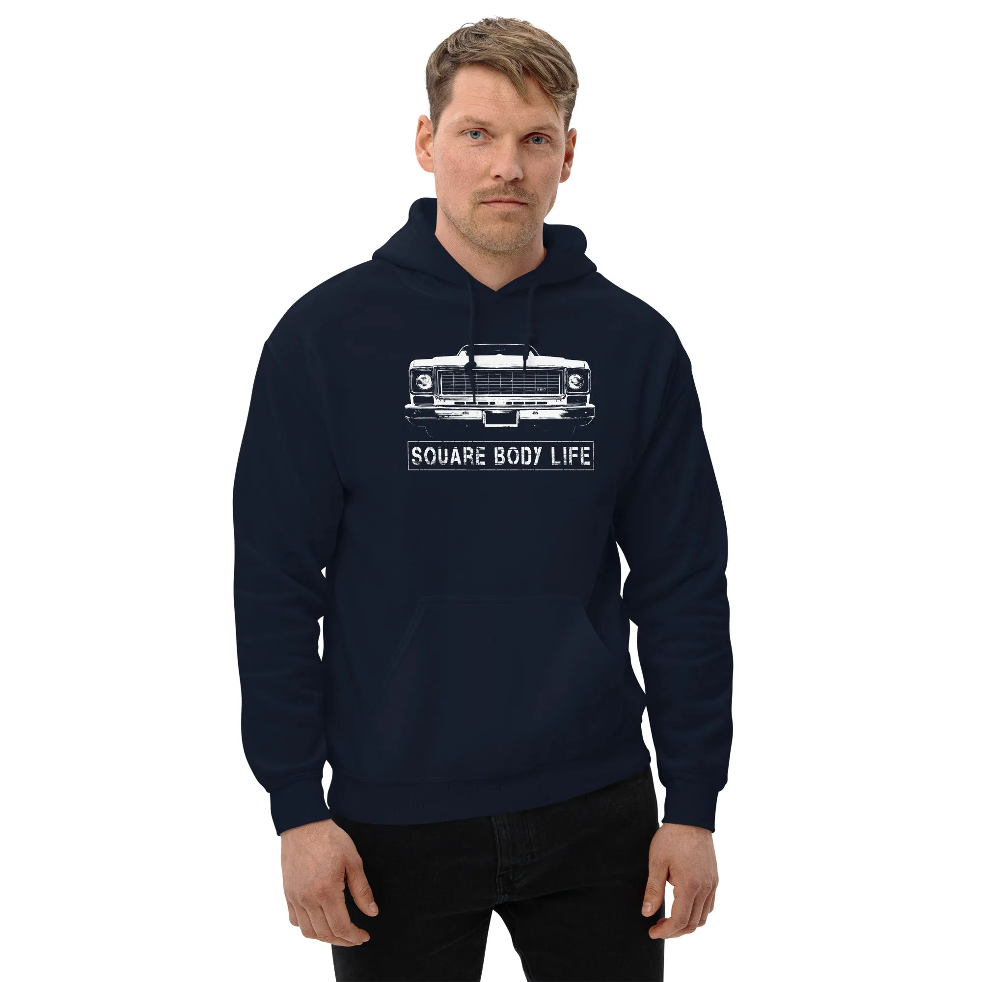 73-75 Square Body Hoodie Sweatshirt Based on 70s Truck Front End