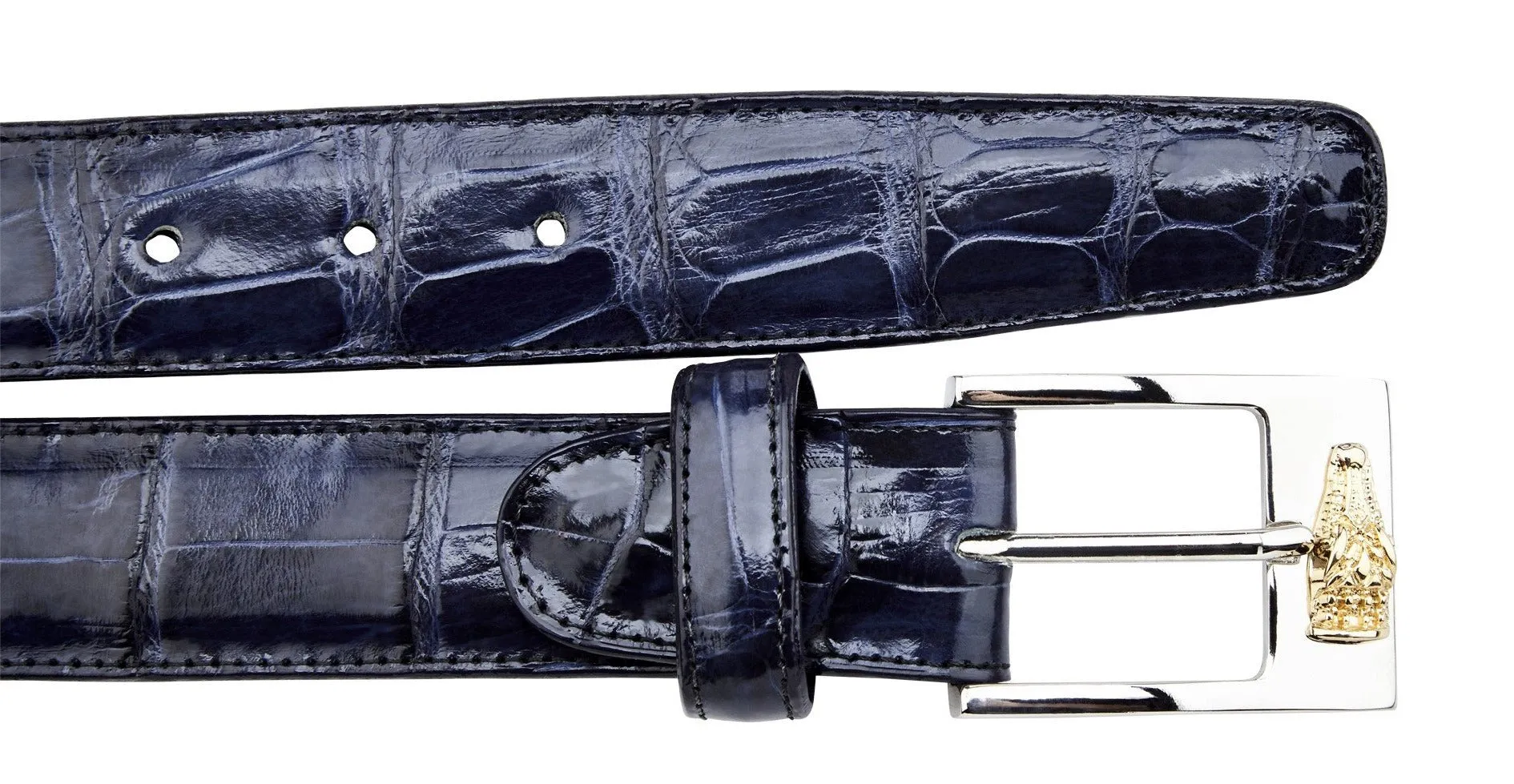 Alligator Belt- Navy