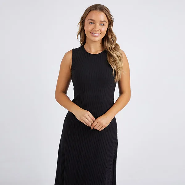 Amelie Rib Dress - Black