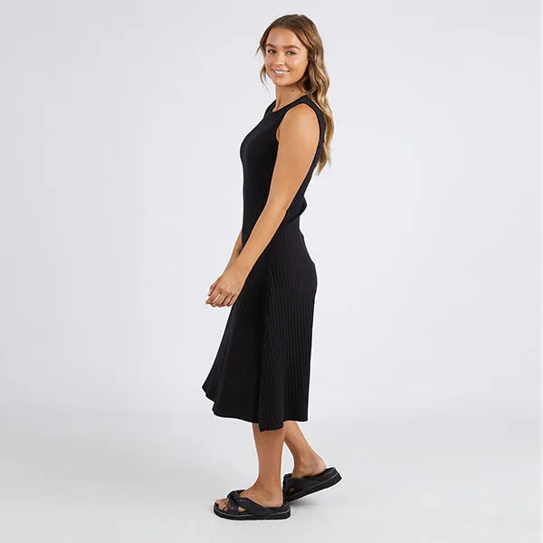 Amelie Rib Dress - Black