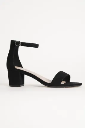 Ankle Strap Low Block Heels