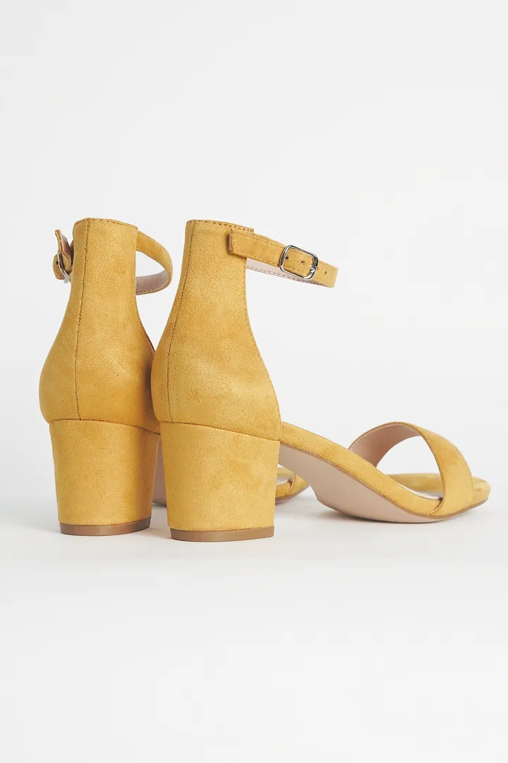 Ankle Strap Low Block Heels