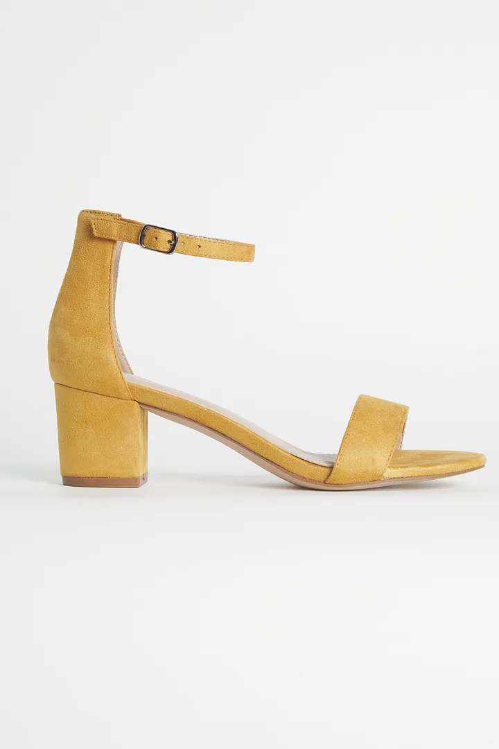 Ankle Strap Low Block Heels