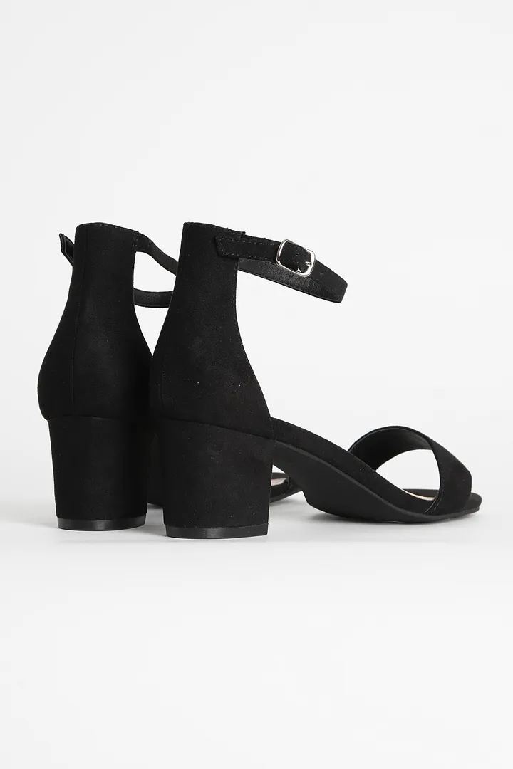 Ankle Strap Low Block Heels