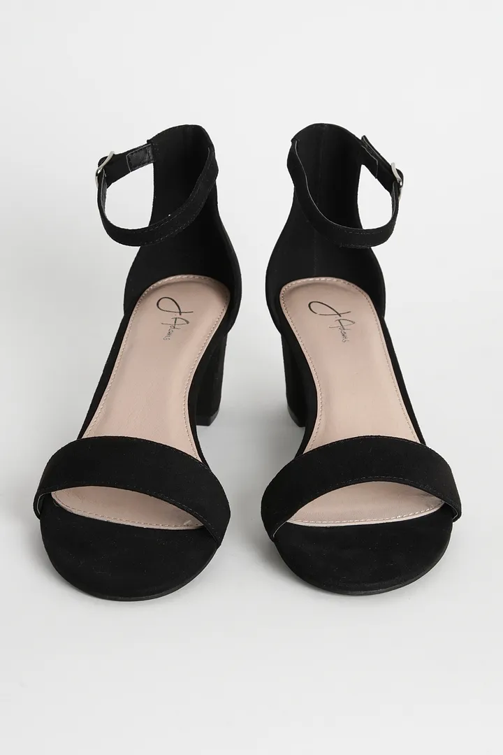 Ankle Strap Low Block Heels