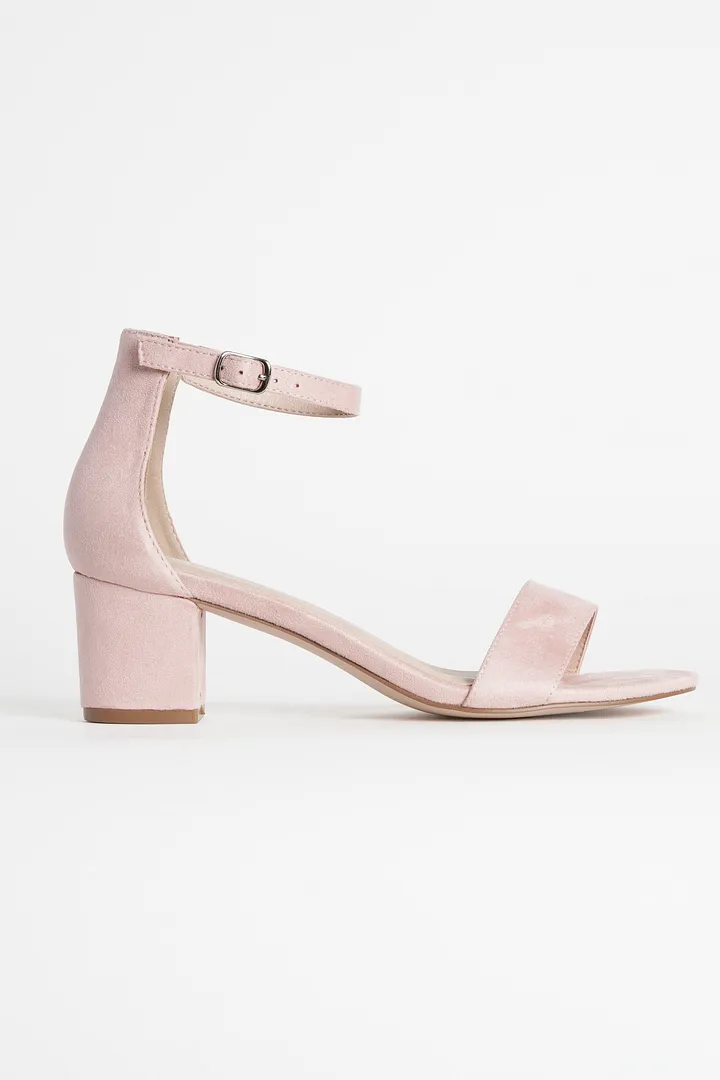 Ankle Strap Low Block Heels