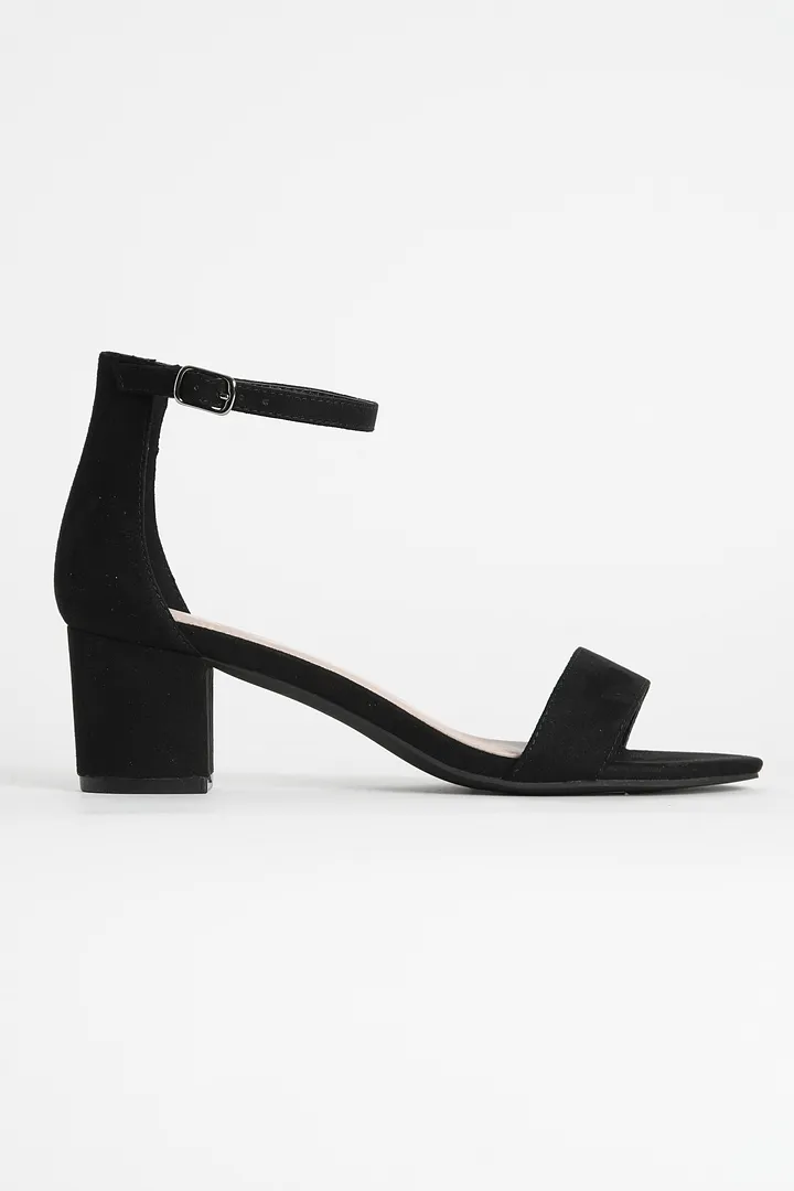 Ankle Strap Low Block Heels