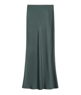 Bar Silk Skirt in Green