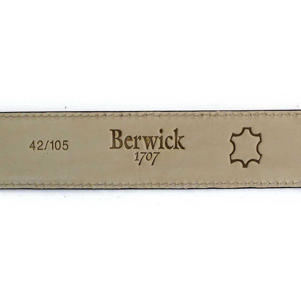 BERWICK 1707 Leather Belt - Dark Brown Suede