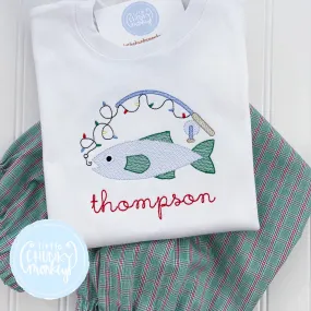 Boy Shirt - Fish with Christmas Lights