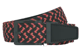 Braided Scarlet & Black, 1 3/8 Strap, Golf Belt