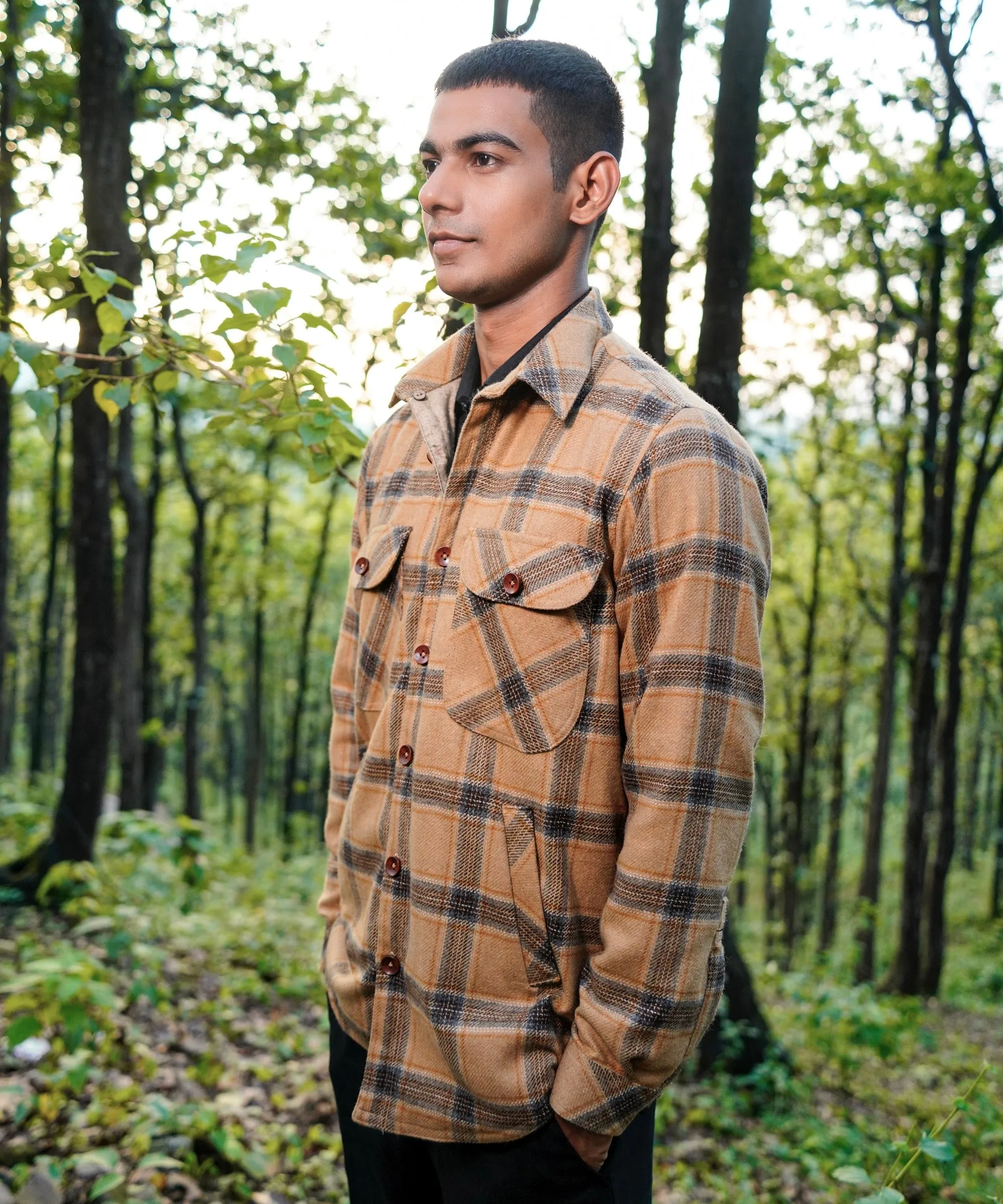 British Tan Woollen Overshirt