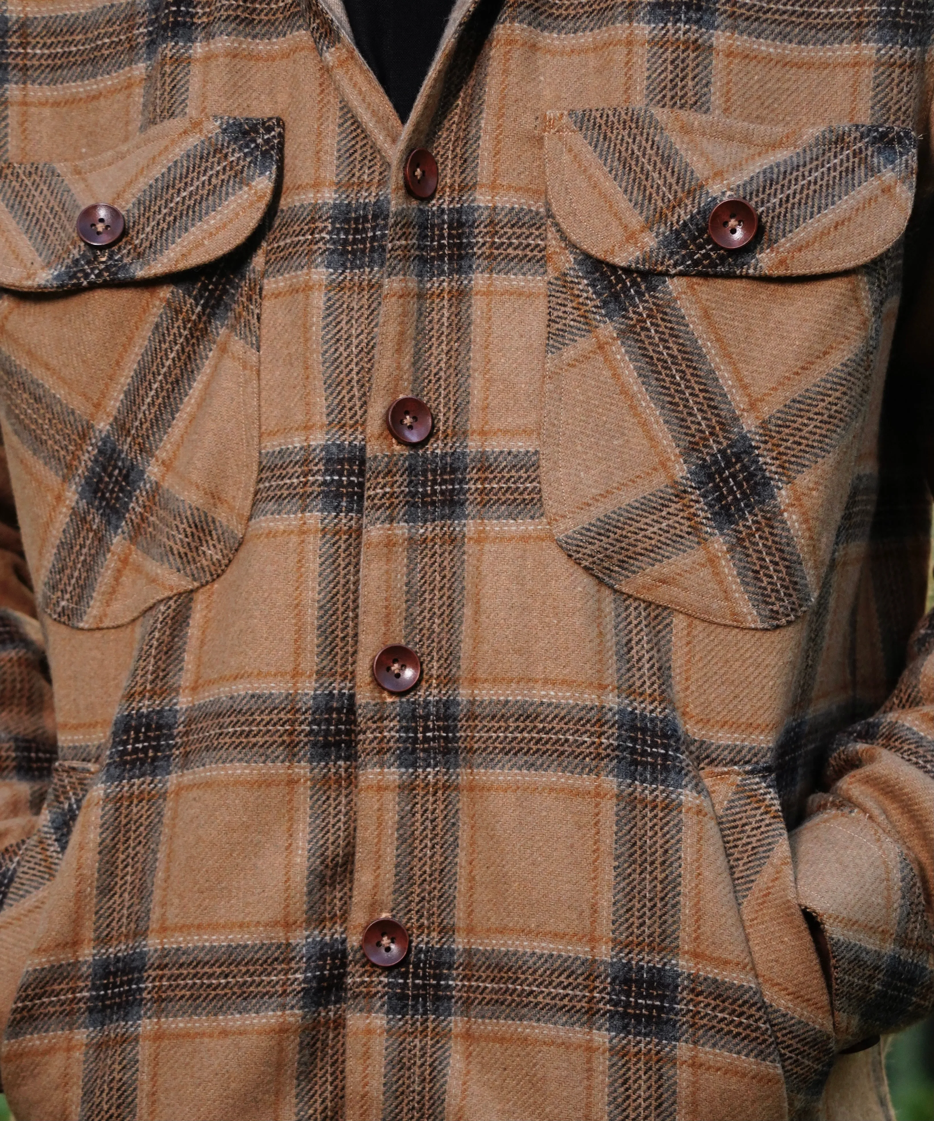 British Tan Woollen Overshirt