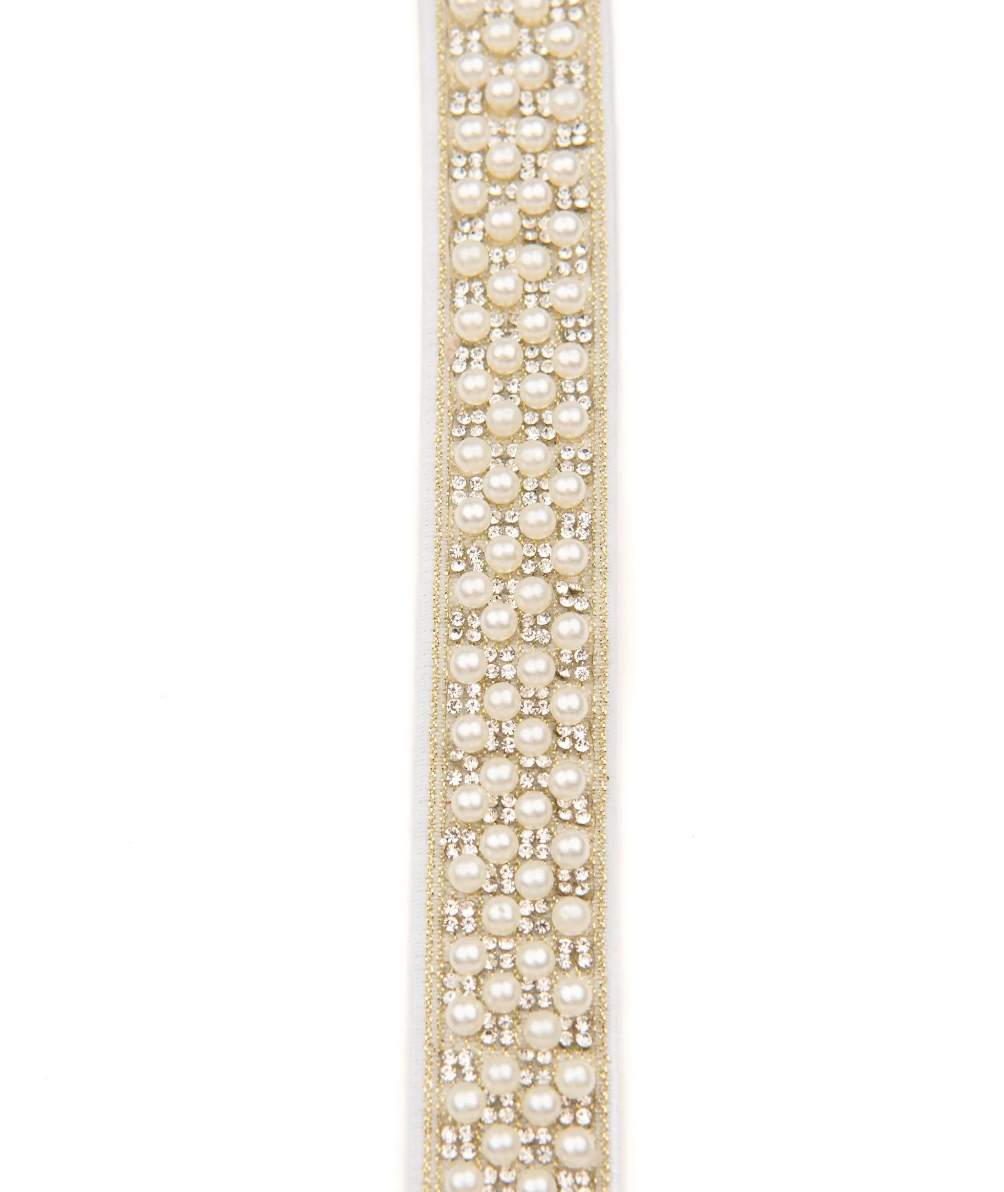 By Debra Girls Gold Pearl Elastic Belt