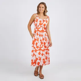 Calypso Dress - Spicy Orange Print