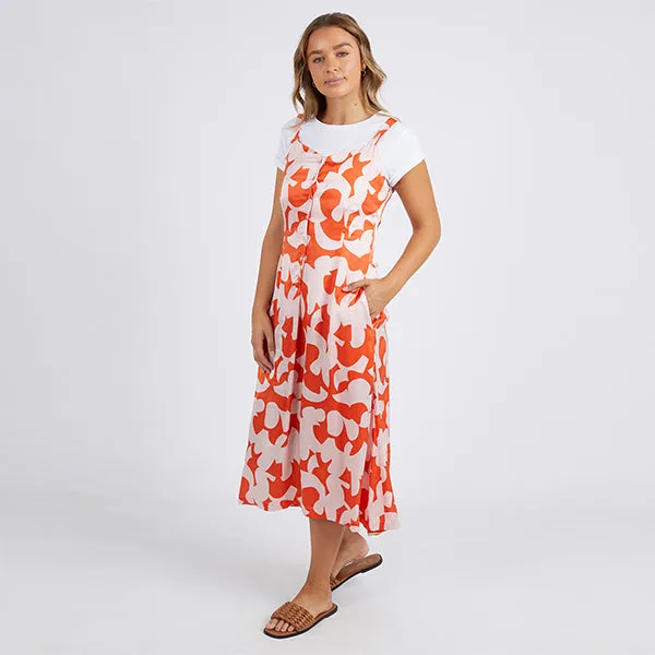 Calypso Dress - Spicy Orange Print