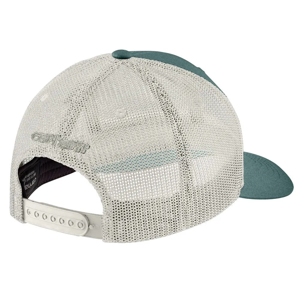 Carhartt Men's Rugged Flex Twill Mesh-Back Logo Patch Cap - Sea Pine