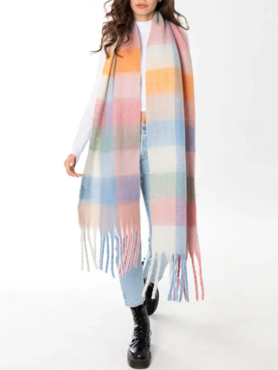 C'EST MOI Plaid Blanket Scarf