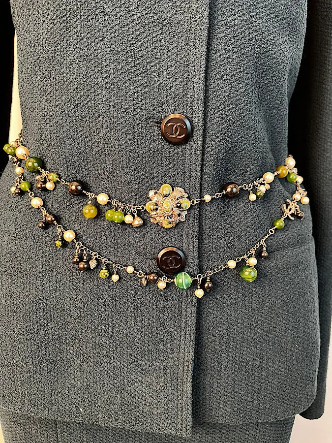 Chanel 11A 2011 Pre-Fall Paris-Byzance Nature Theme Necklace/Belt