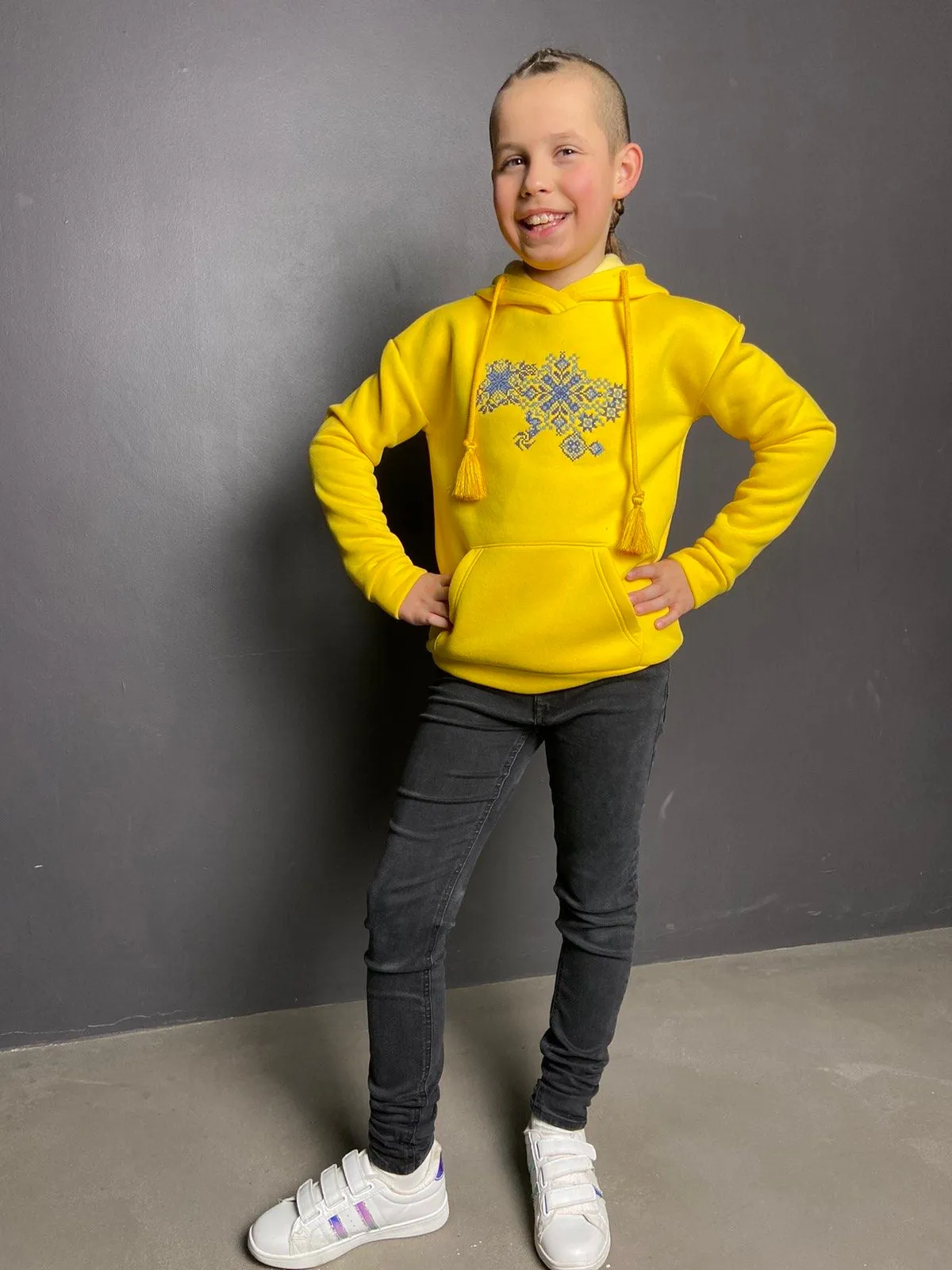 Children's Yellow Hoodie Etno