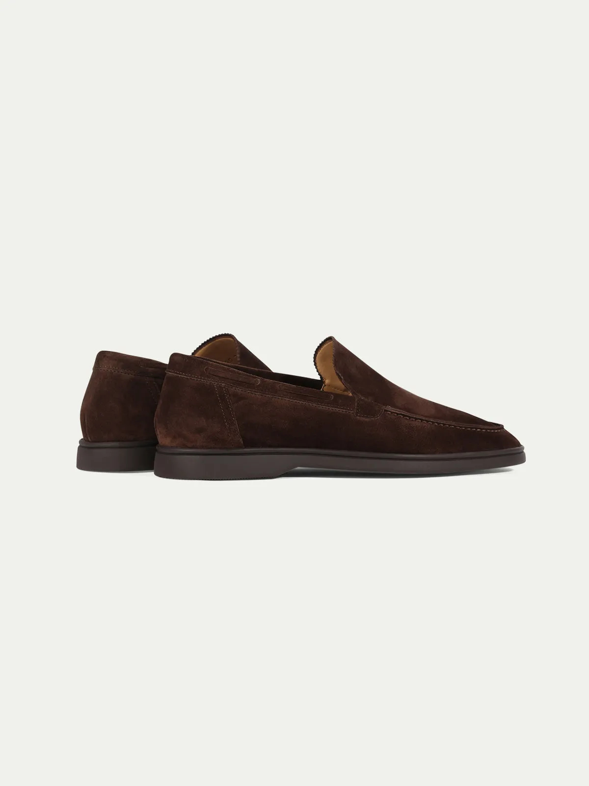 Chocolate Yacht Loafer with Lamb Shearling Footbed