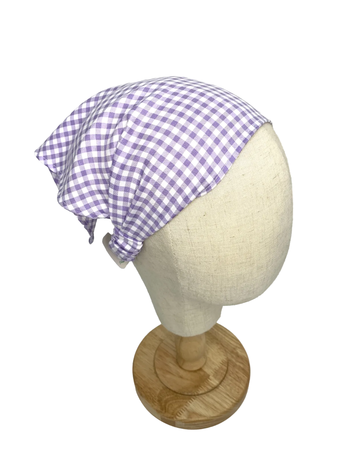 Claire's Purple Gingham Head Scarf One Size