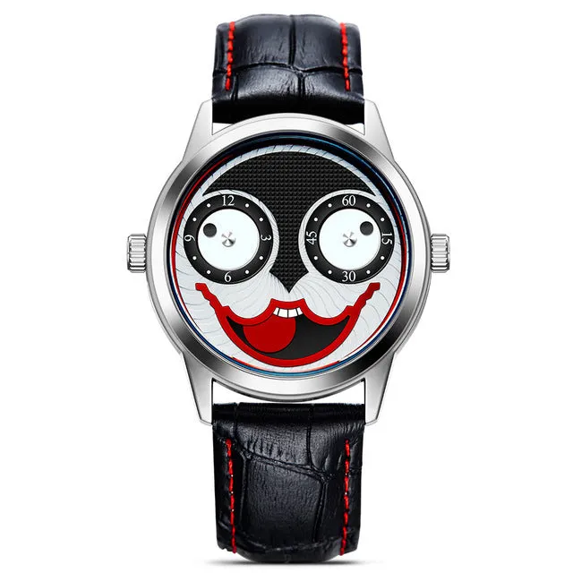 Clown Style Quartz Waterproof Wristwatch