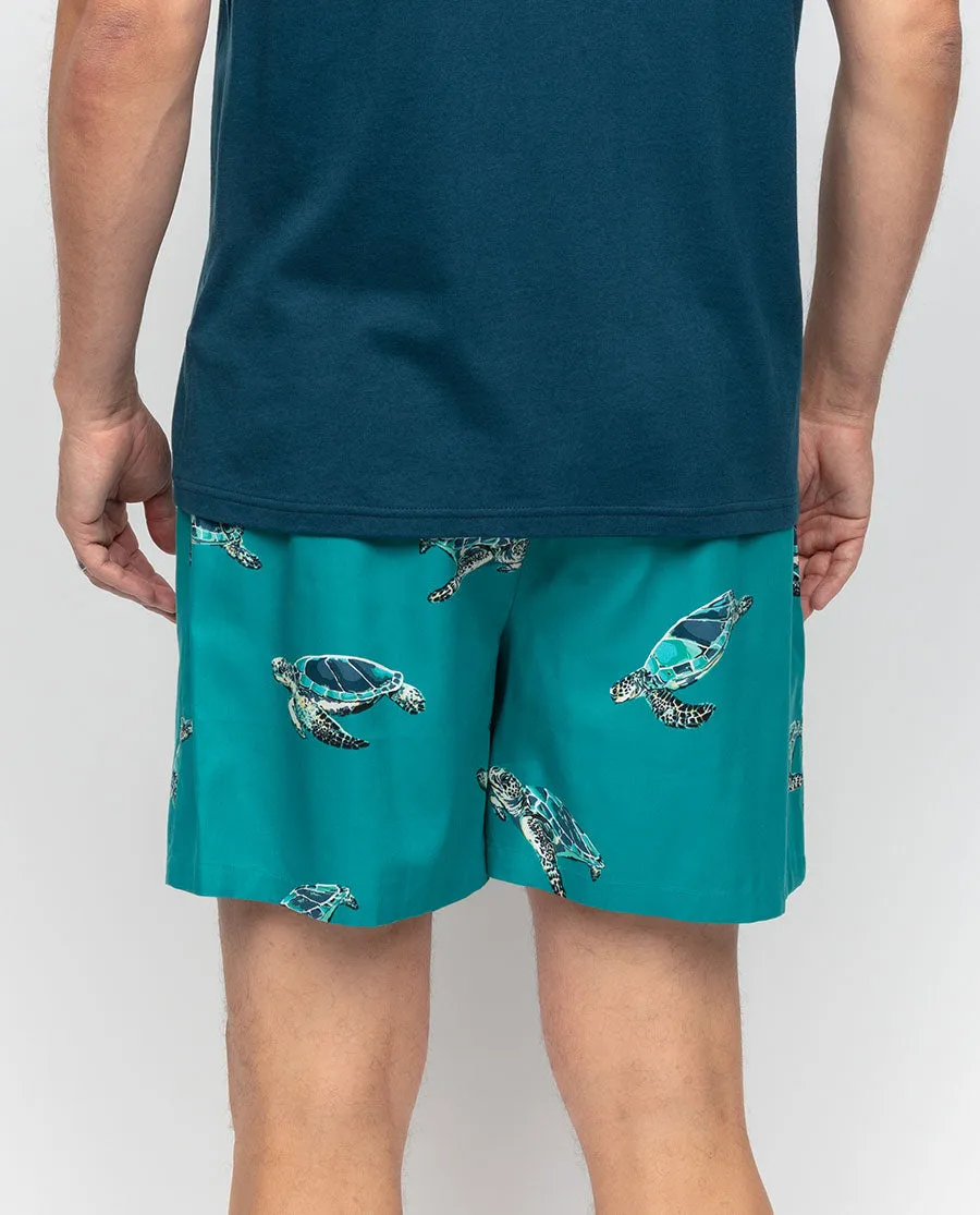 Cove Mens Turtle Print Shorts