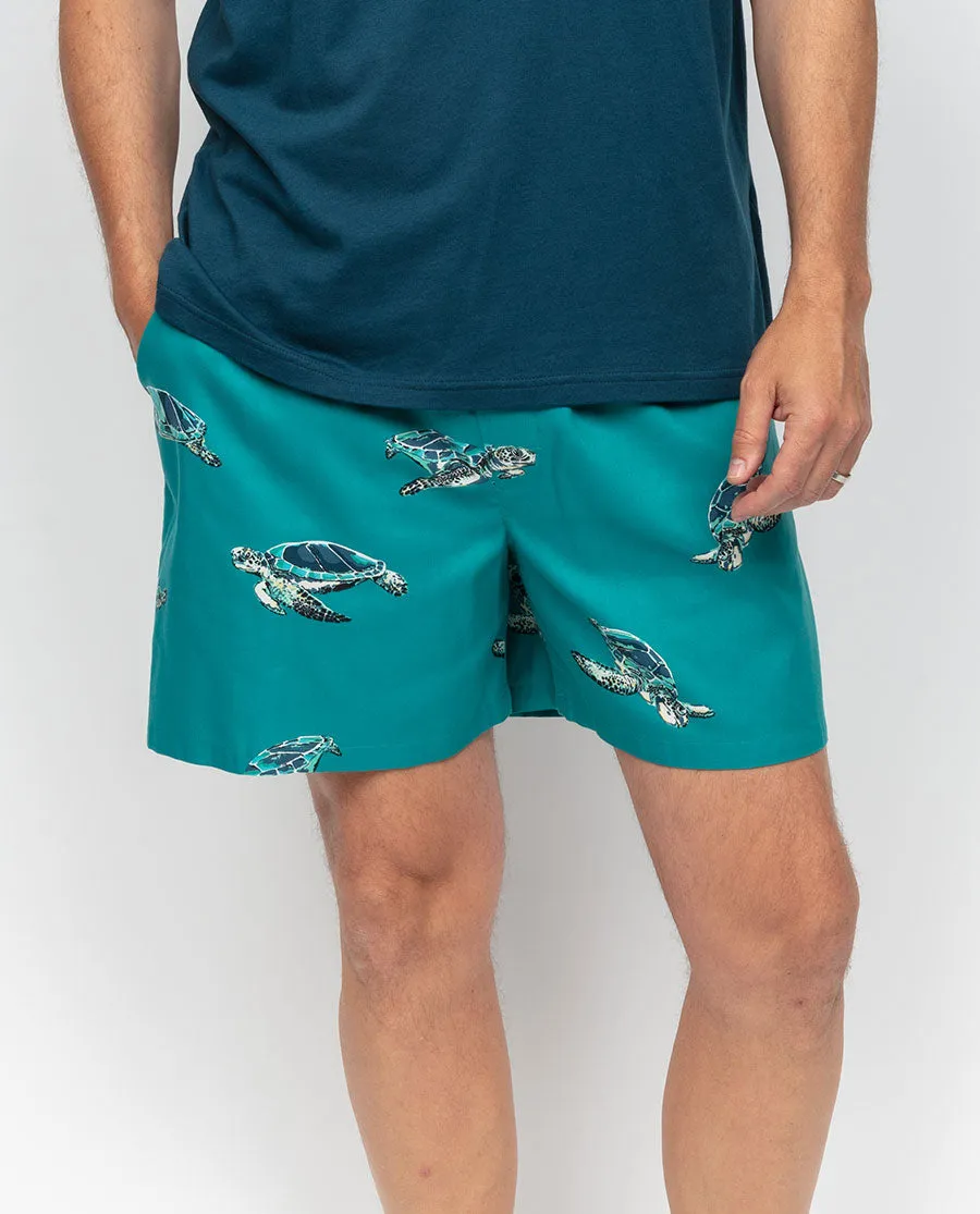 Cove Mens Turtle Print Shorts