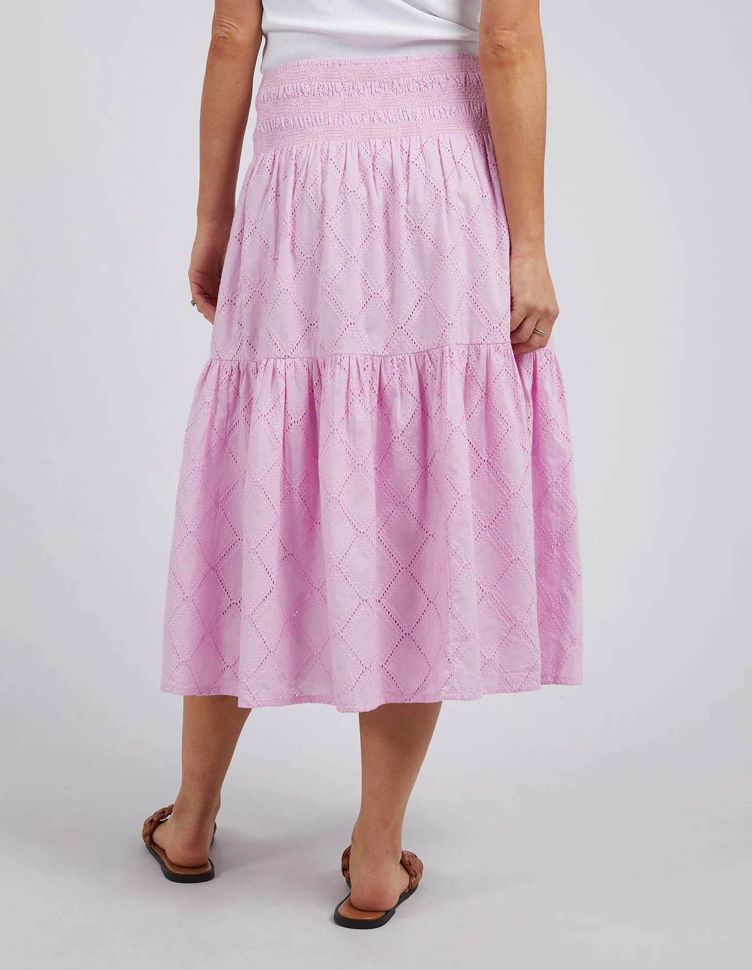 Elm - Ottilie Broderie Skirt - Sweet Lilac