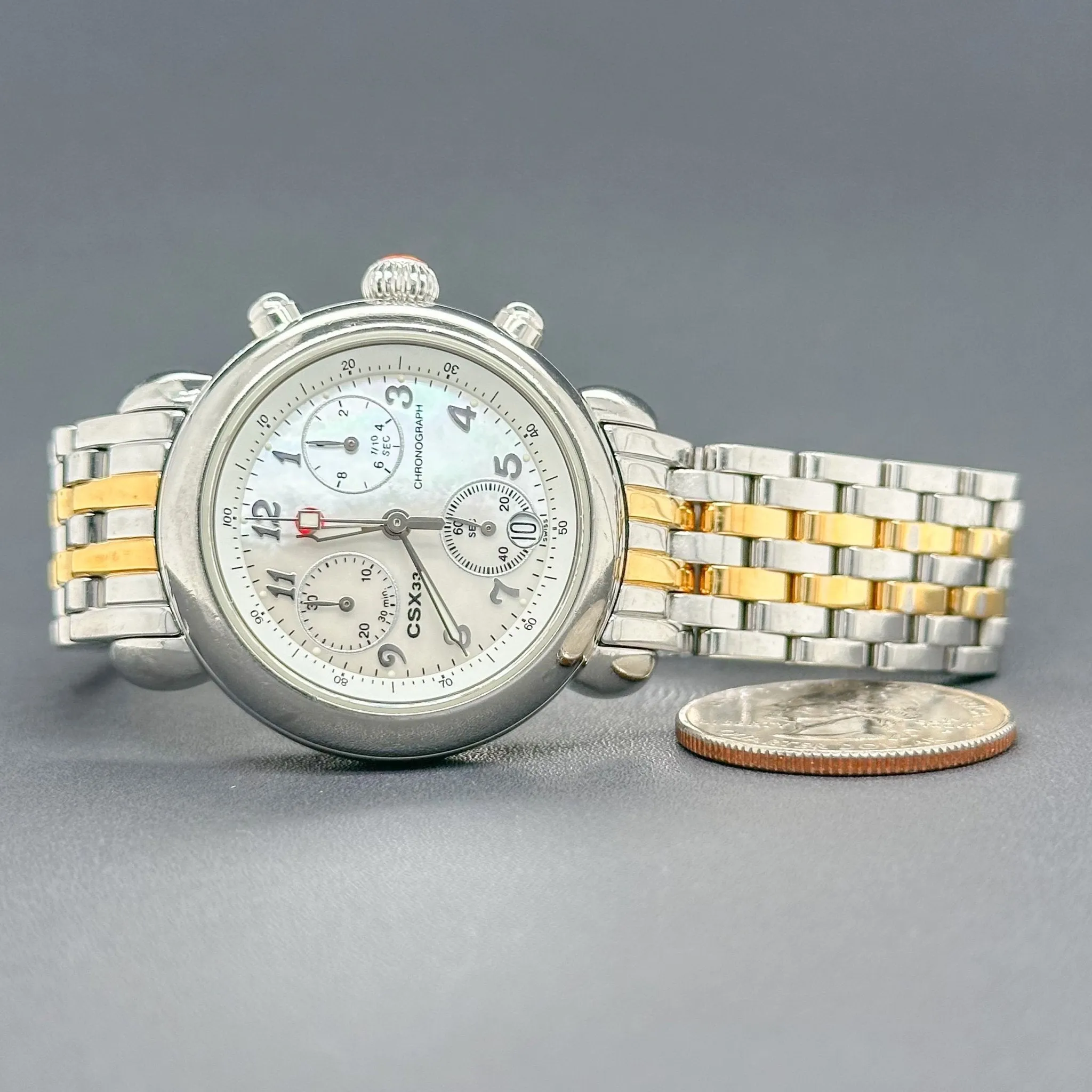 Estate Michele CSX33 Chronograph Women’s Quartz Watch Ref#MW03B00