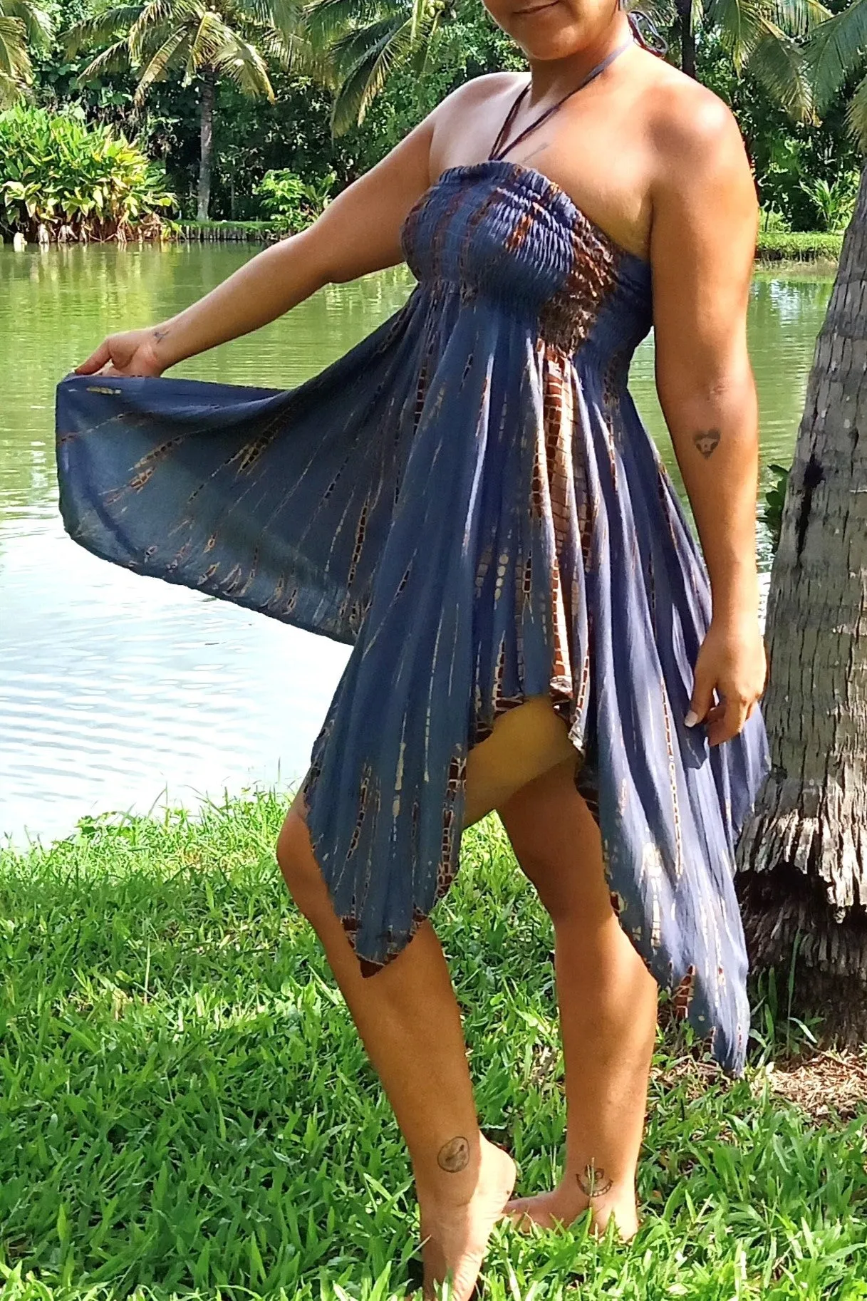 Fae Dress/Skirt in Blue Agave