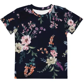 Floral pattern Kids crew neck t-shirt