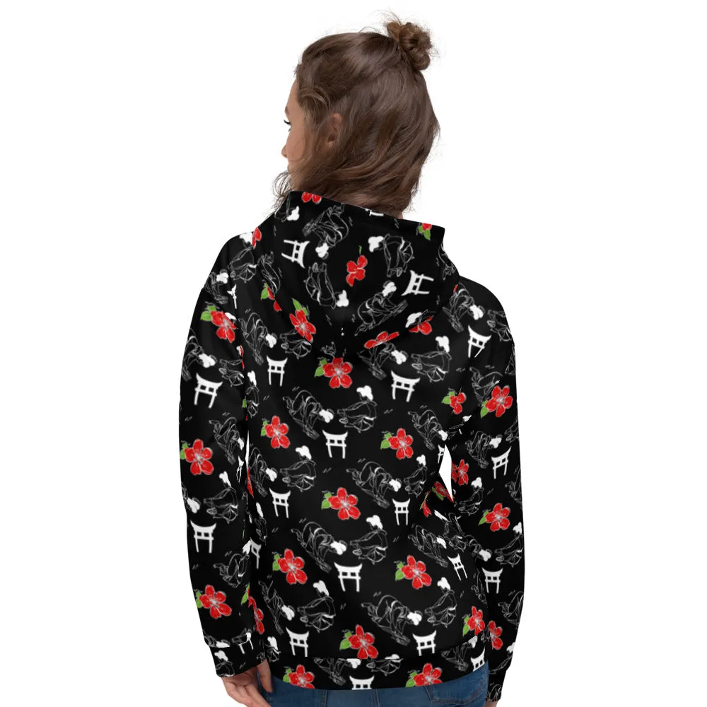 Geisha's and Sakura Blossoms Unisex Hoodie