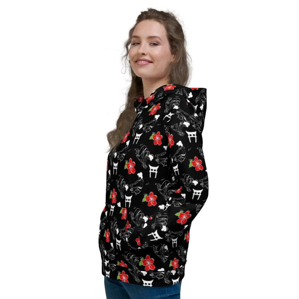 Geisha's and Sakura Blossoms Unisex Hoodie