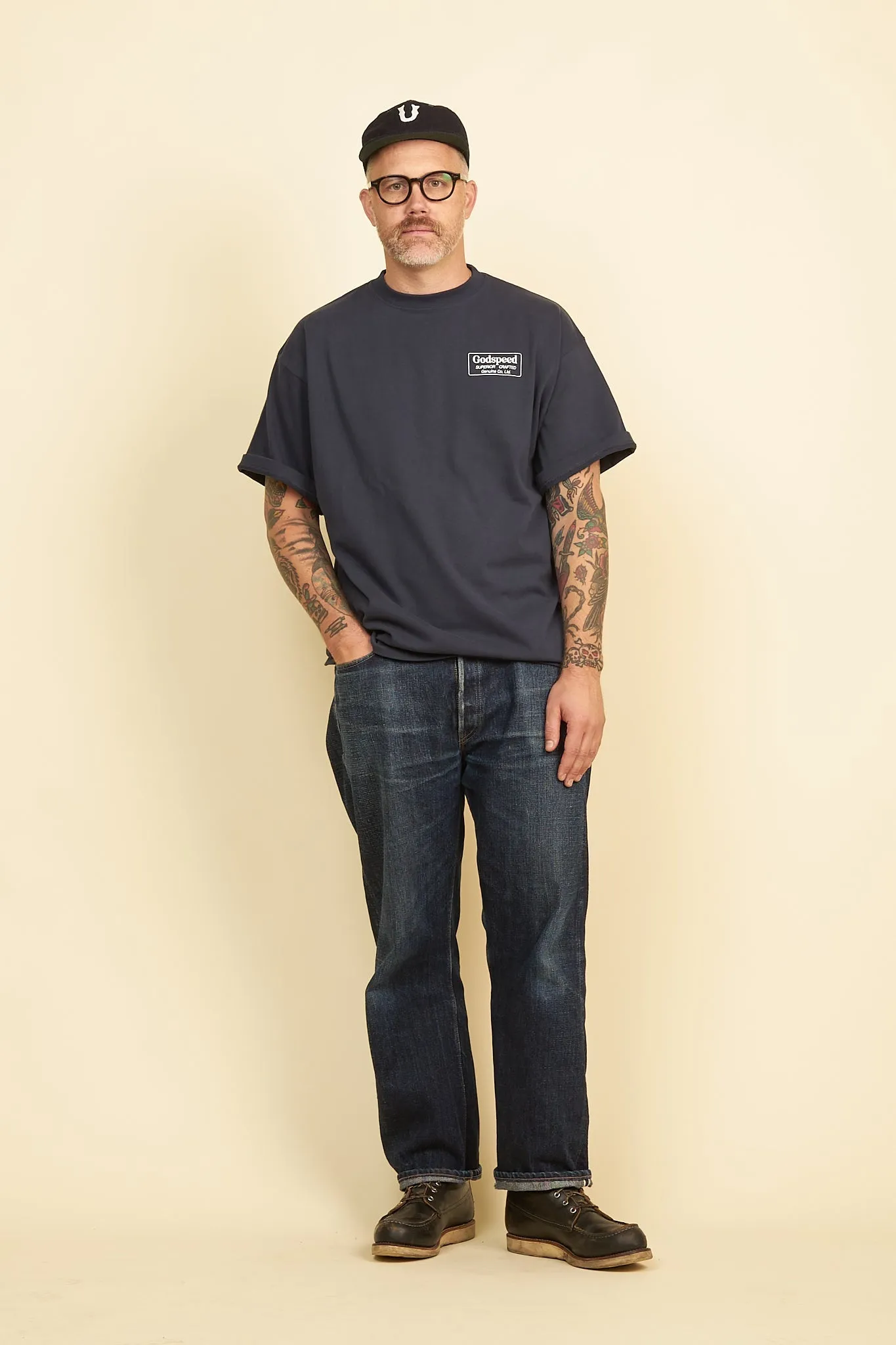 Godspeed 'Genuine' Heavyweight Organic T-Shirt - Navy