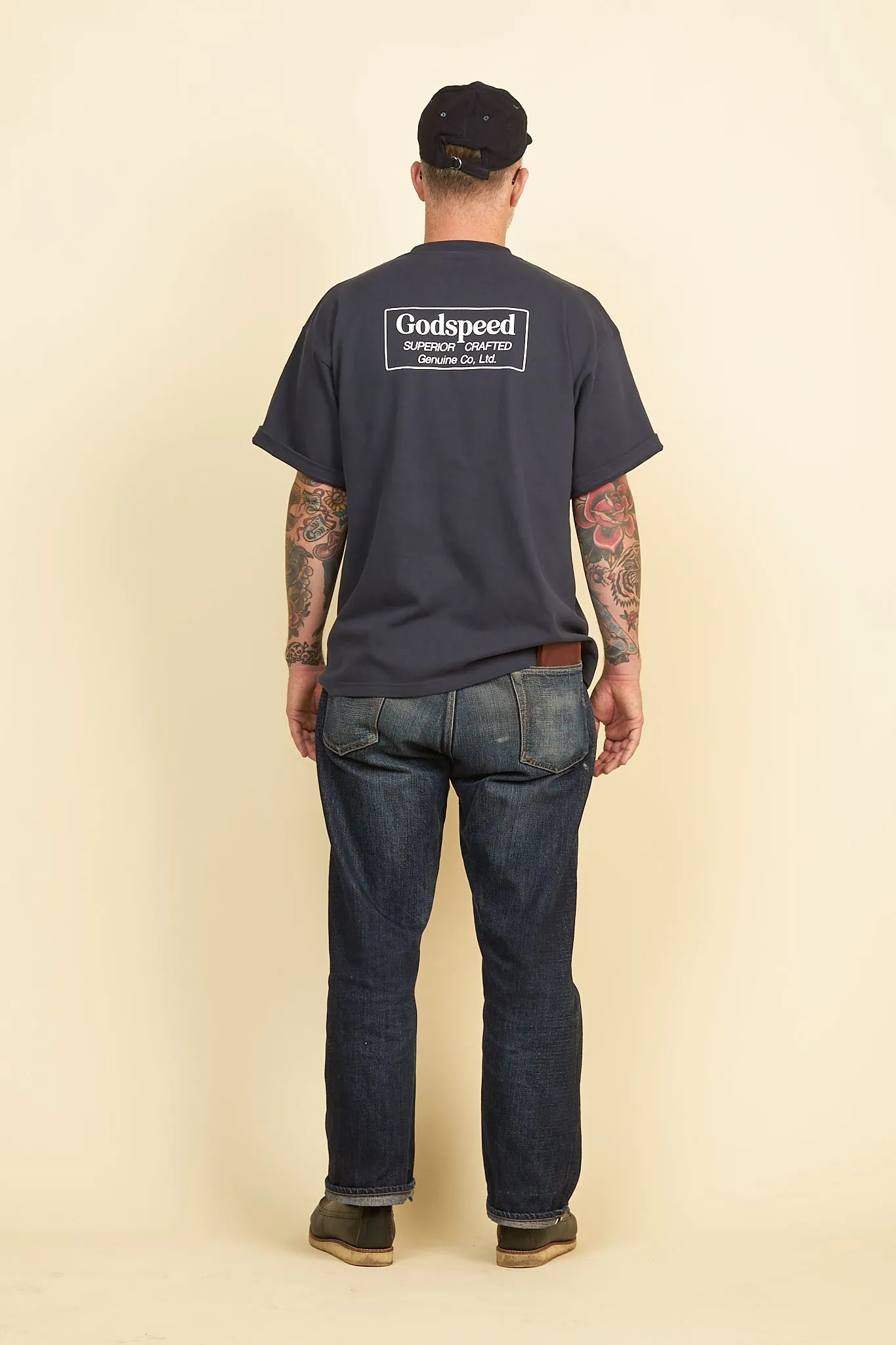 Godspeed 'Genuine' Heavyweight Organic T-Shirt - Navy