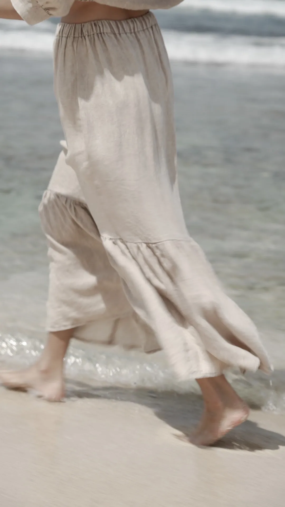 HUJAN  [ sparkle ] - hand dyed linen skirt