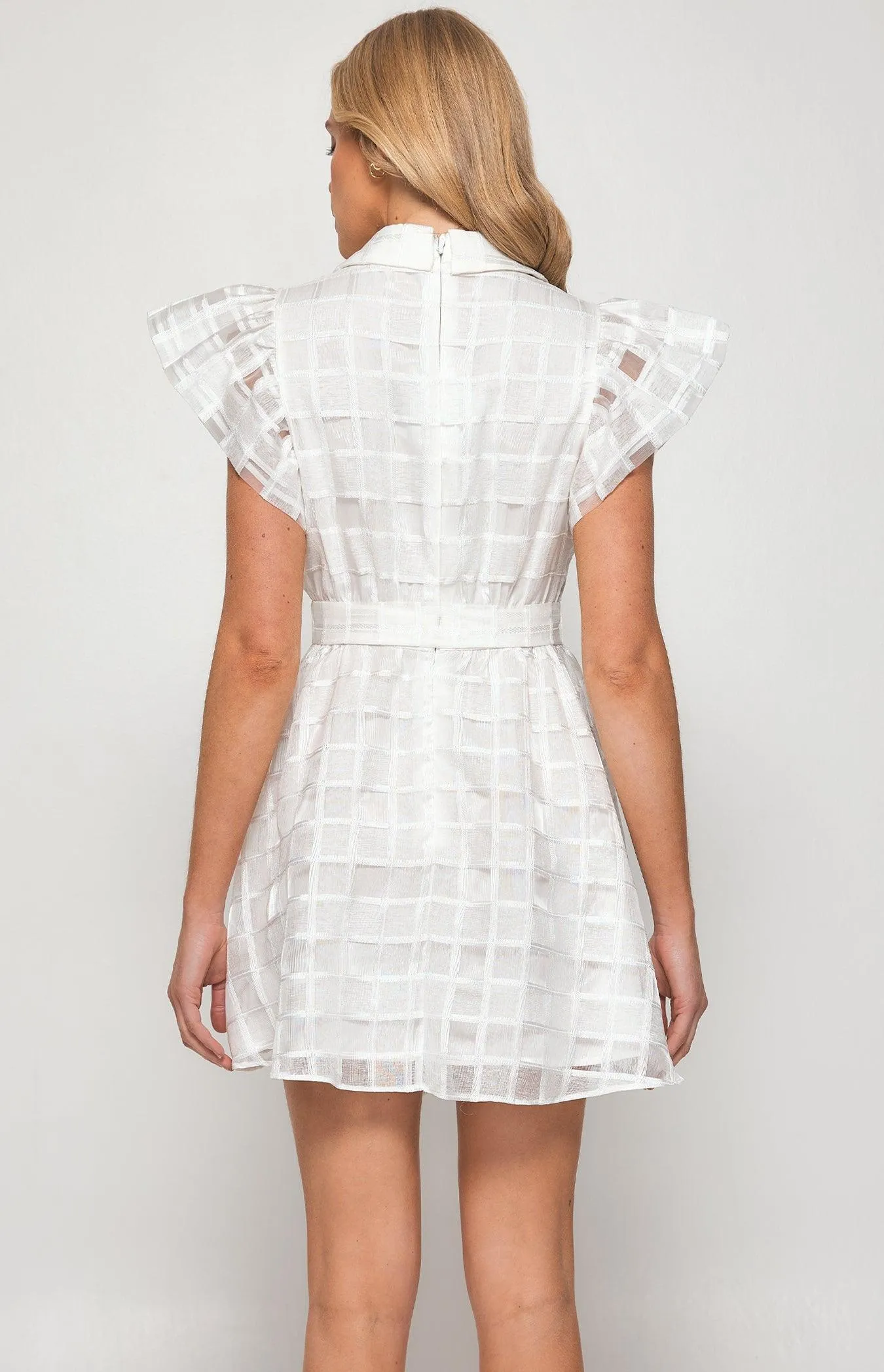 Ivane Mini Shirt Dress- White