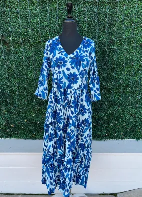 JOK Blue Daisy Maxi Dress