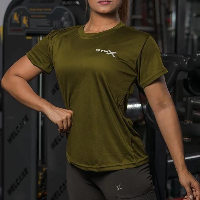 Ladies Olive Green Essential Tee- Sale