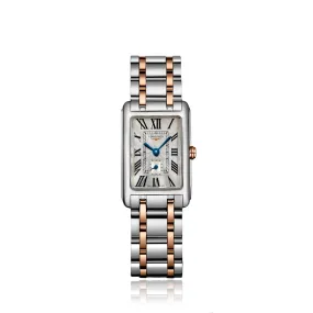 LONGINES DOLCEVITA QUARTZ WATCH WITH STEEL AND ROSE BRACELET